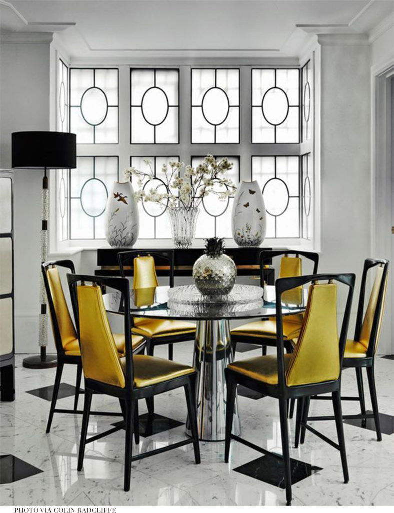 yellow dining chairs